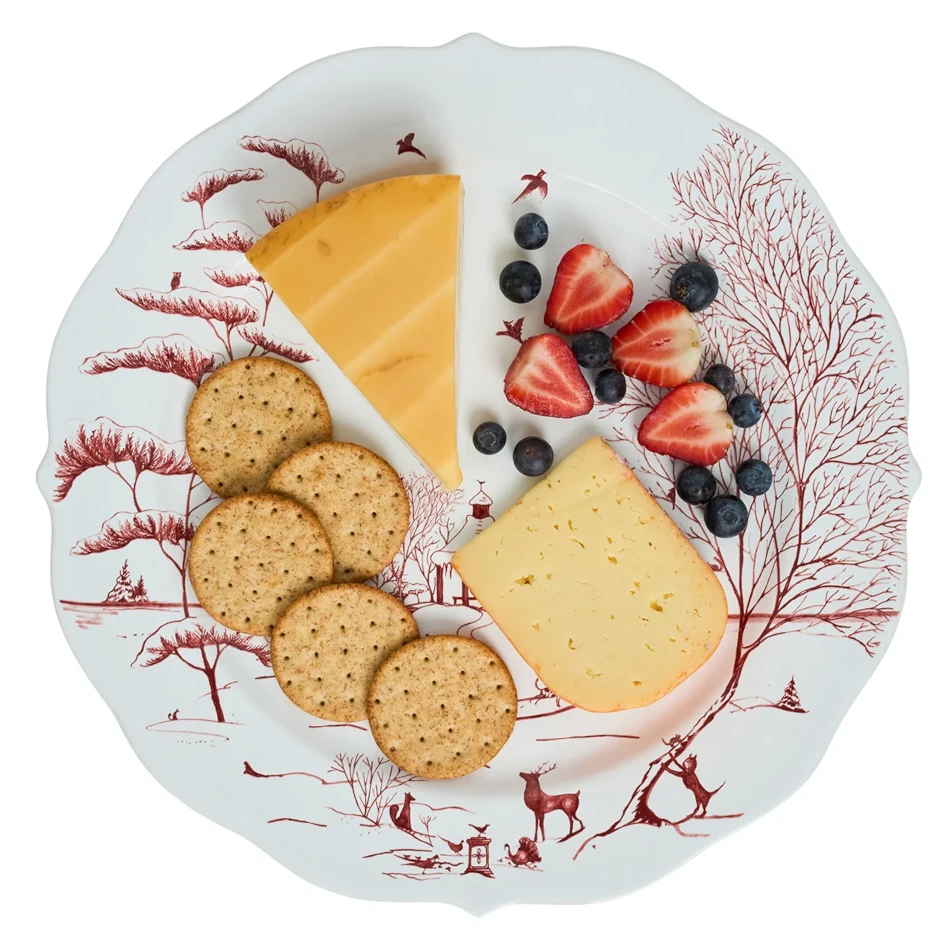 Juliska Country Estate Winter Frolic Charger/Platter - Ruby
