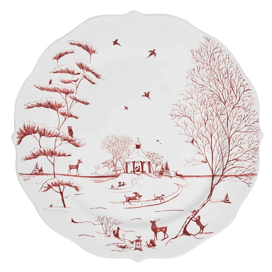 Juliska Country Estate Winter Frolic Charger/Platter - Ruby