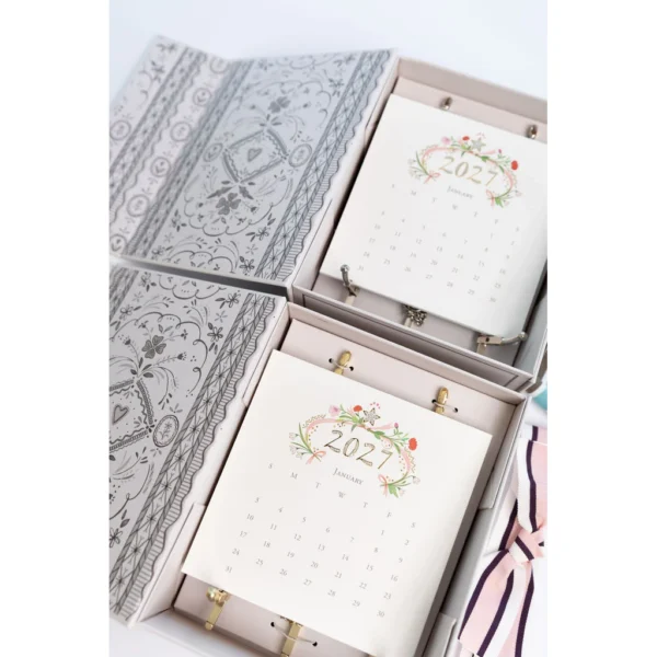 Karen Adams Designs 2027 Classic Desk Calendar with Gold Stand