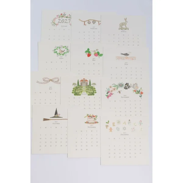 Karen Adams Designs 2027 Classic Desk Calendar with Gold Stand