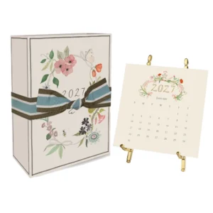 Karen Adams Designs 2027 Classic Desk Calendar with Gold Stand