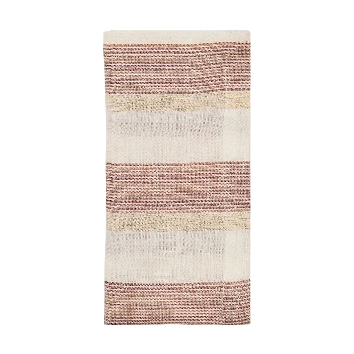 Kim Seybert Broad Stripe Napkin - Brown & White