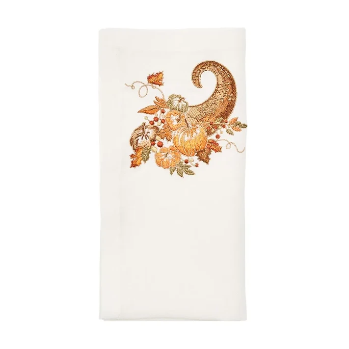 Kim Seybert Cornucopia Napkin - White & Multi