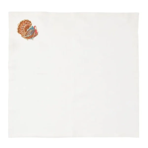 Kim Seybert Gobble Napkin - White & Multi