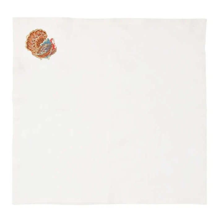 Kim Seybert Gobble Napkin - White & Multi