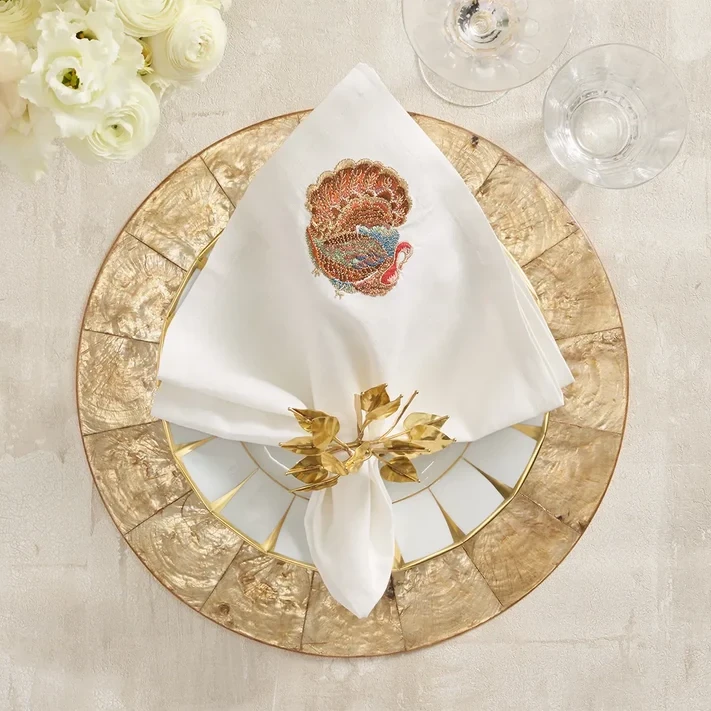 Kim Seybert Gobble Napkin - White & Multi