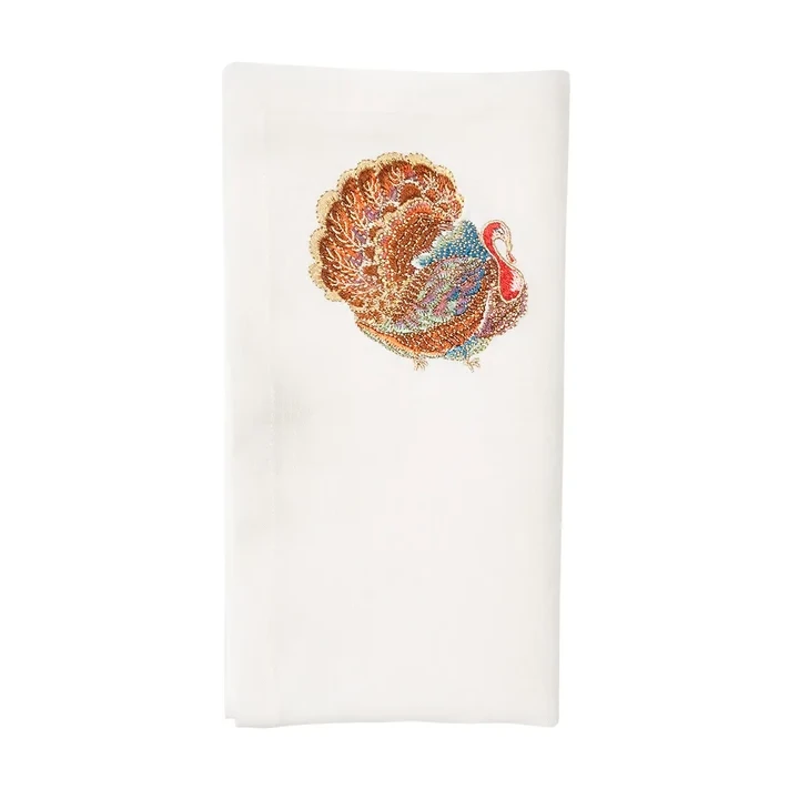 Kim Seybert Gobble Napkin - White & Multi