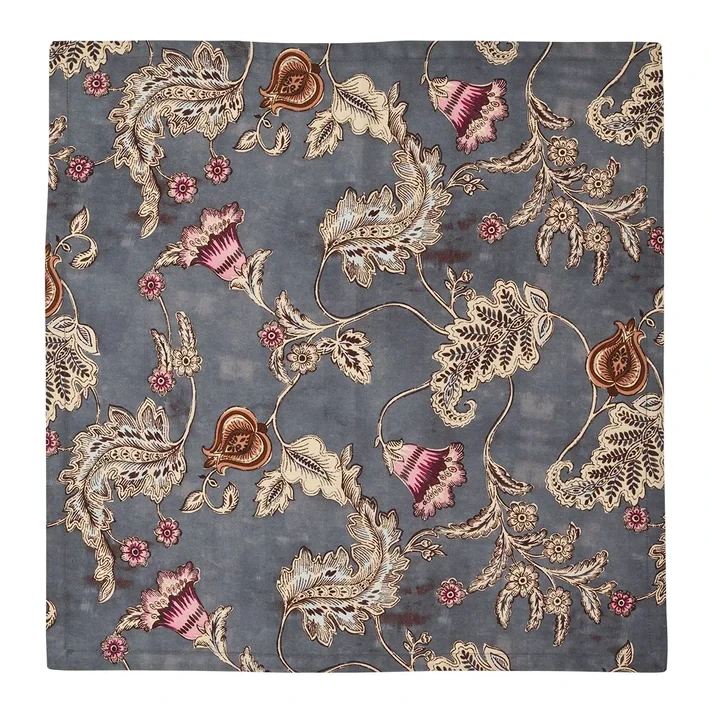 Kim Seybert Paisley Vine Napkin - Blue & Gray