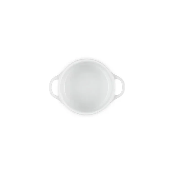 Le Creuset Noël Mini Cocotte with Gold Star Knob - White