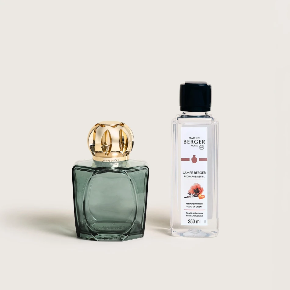 Maison Berger Magical Green Fragrance Lamp Gift Set with Velvet of Orient