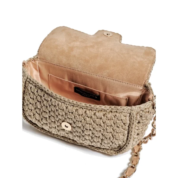 Maison Lurex Fenice Crossbody Shoulder Bag - Gold
