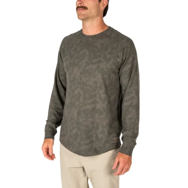 Marsh Wear Surfside Long-Sleeve Waffle Shirt - Fossil Foxhole Camo