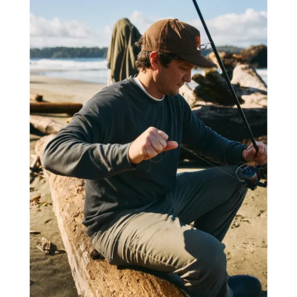 Marsh Wear Surfside Long-Sleeve Waffle Shirt - Raven