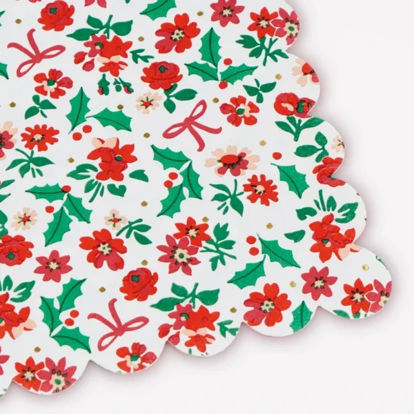Meri Meri Holly Ditsy Cocktail Napkins - 16 Pack
