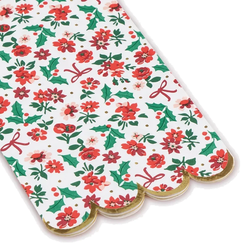 Meri Meri Holly Ditsy Floral Guest Paper Towels - 16 Pack