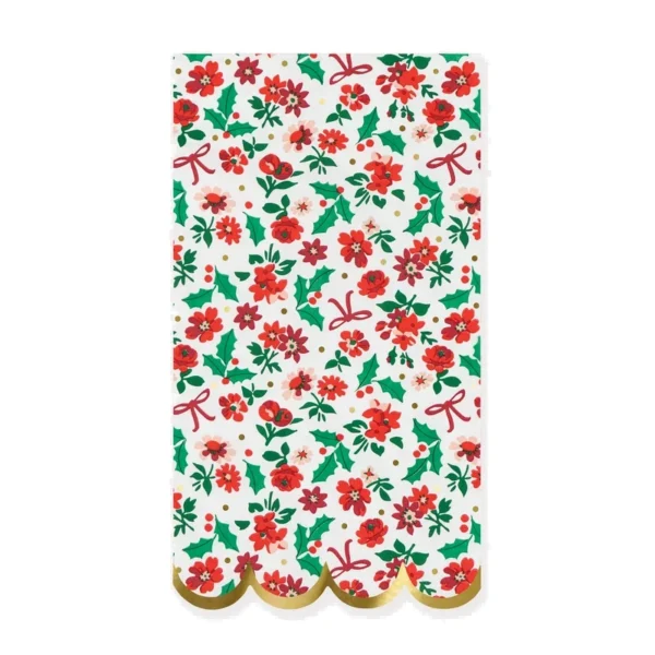 Meri Meri Holly Ditsy Floral Guest Paper Towels - 16 Pack