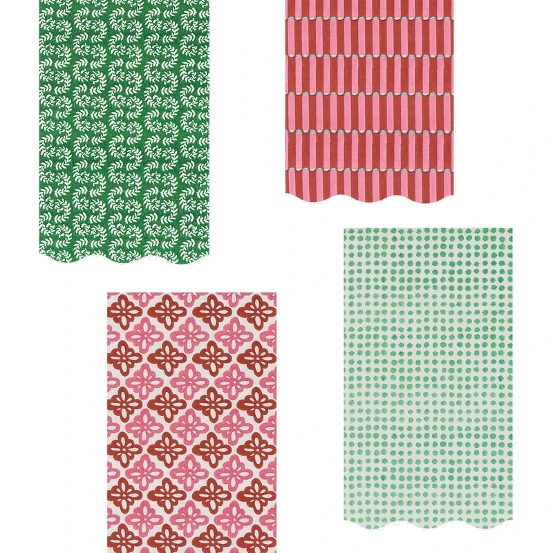 Meri Meri x Molly Mahon Red & Green Guest Paper Towels - 16 Pack