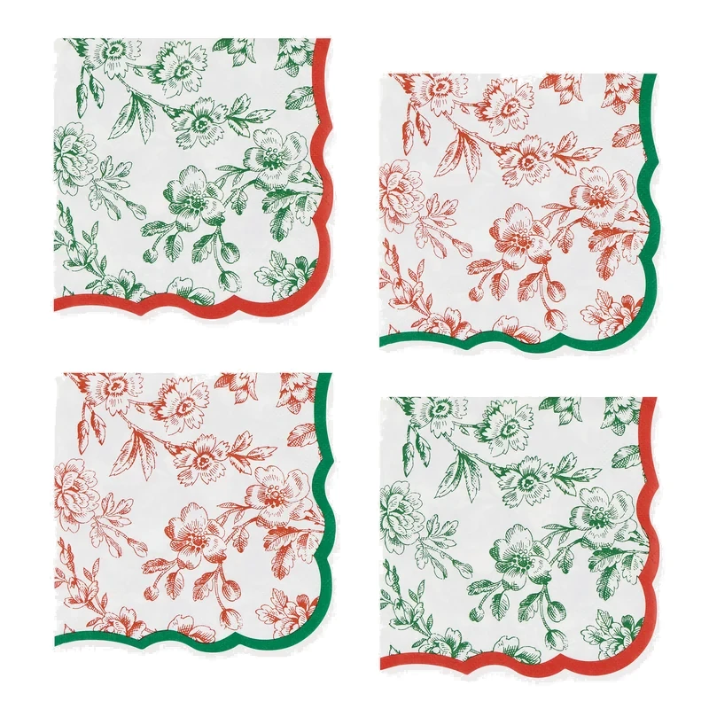 Meri Meri Toile De Jouy Cocktail Napkins - 16 Pack Meri Meri Toile De Jouy Cocktail Napkins - 16 Pack