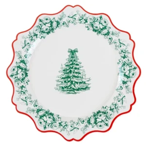 Meri Meri Toile De Jouy Christmas Dinner Paper Plates, 8 Pack