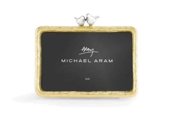Michael Aram Lovebirds Silver & Gold 4x6 Frame