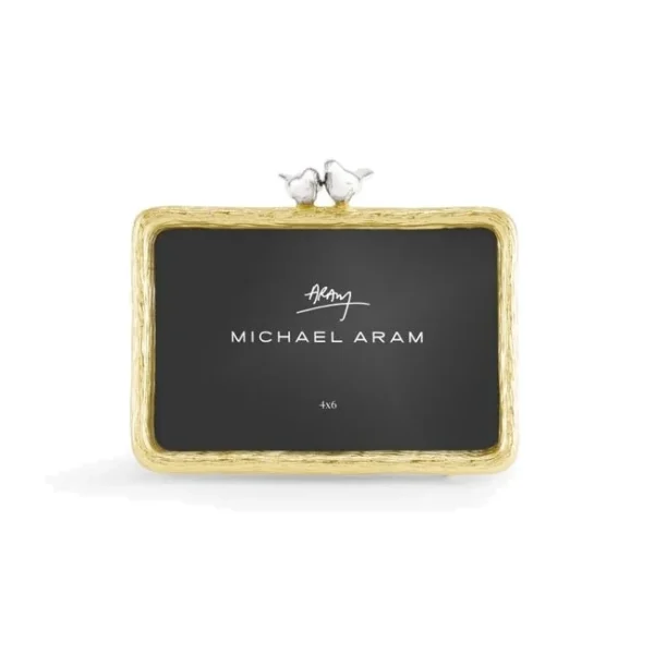 Michael Aram Lovebirds Silver & Gold 4x6 Frame