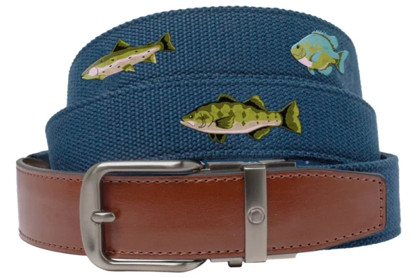 Nexbelt Newport Fresh Water Fish Golf Ratchet Belt