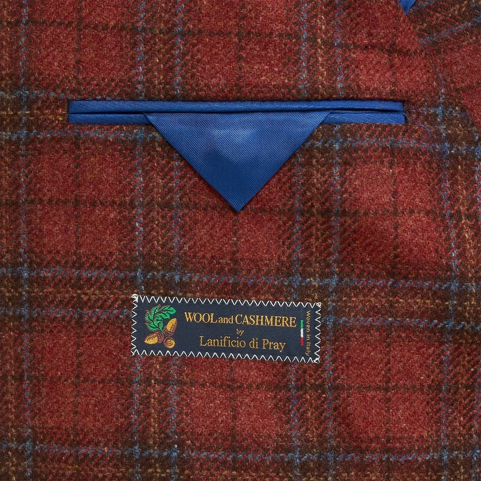 Onward Reserve Di Pray Brick Plaid Sport Coat - Brick Red