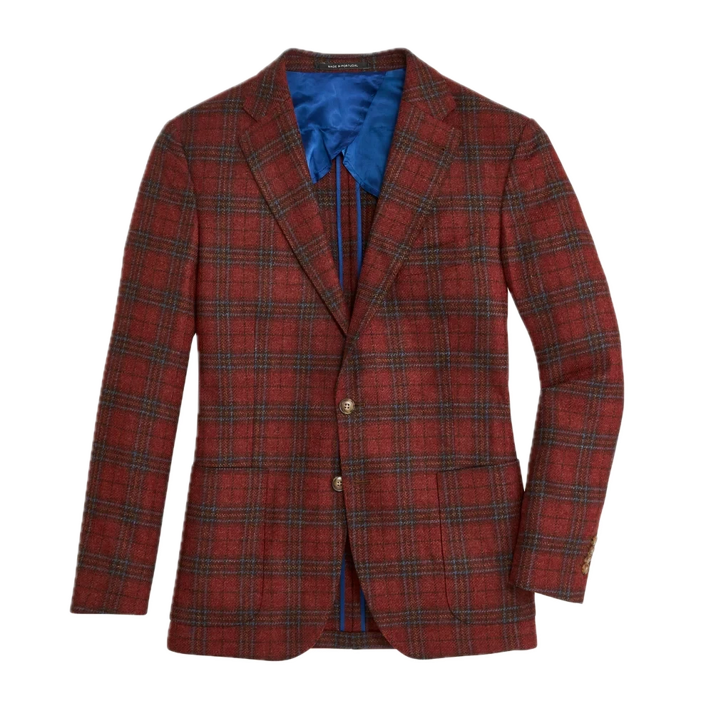 Onward Reserve Di Pray Brick Plaid Sport Coat - Brick Red