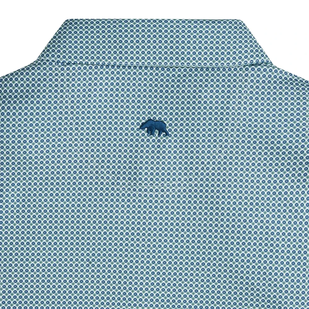 Onward Reserve League Printed Performance Polo - Ensign Blue