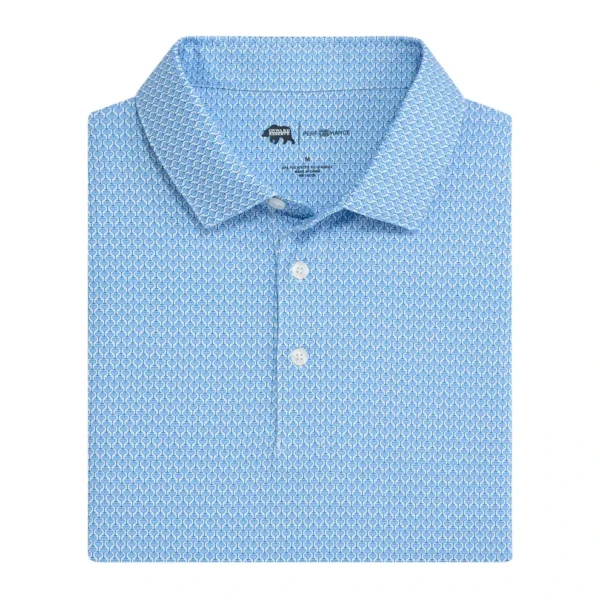 Onward Reserve Night Owl Printed Performance Polo - Delft