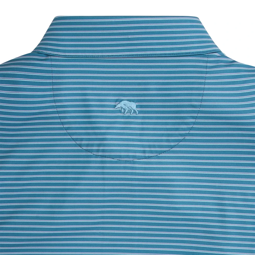 Onward Reserve Scout Stripe Performance Polo - Captain's Blue
