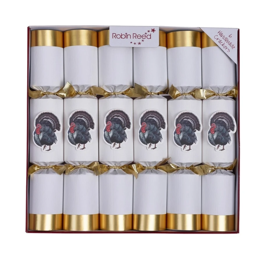 Robin Reed Racing Gold Turkey Crackers, Box of 6