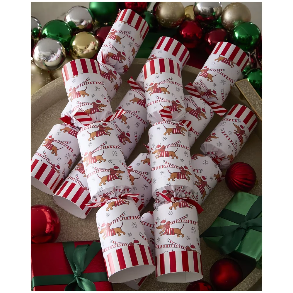 Robin Reed Racing Sausage Dog Crackers Christmas Crackers (Box of 6)