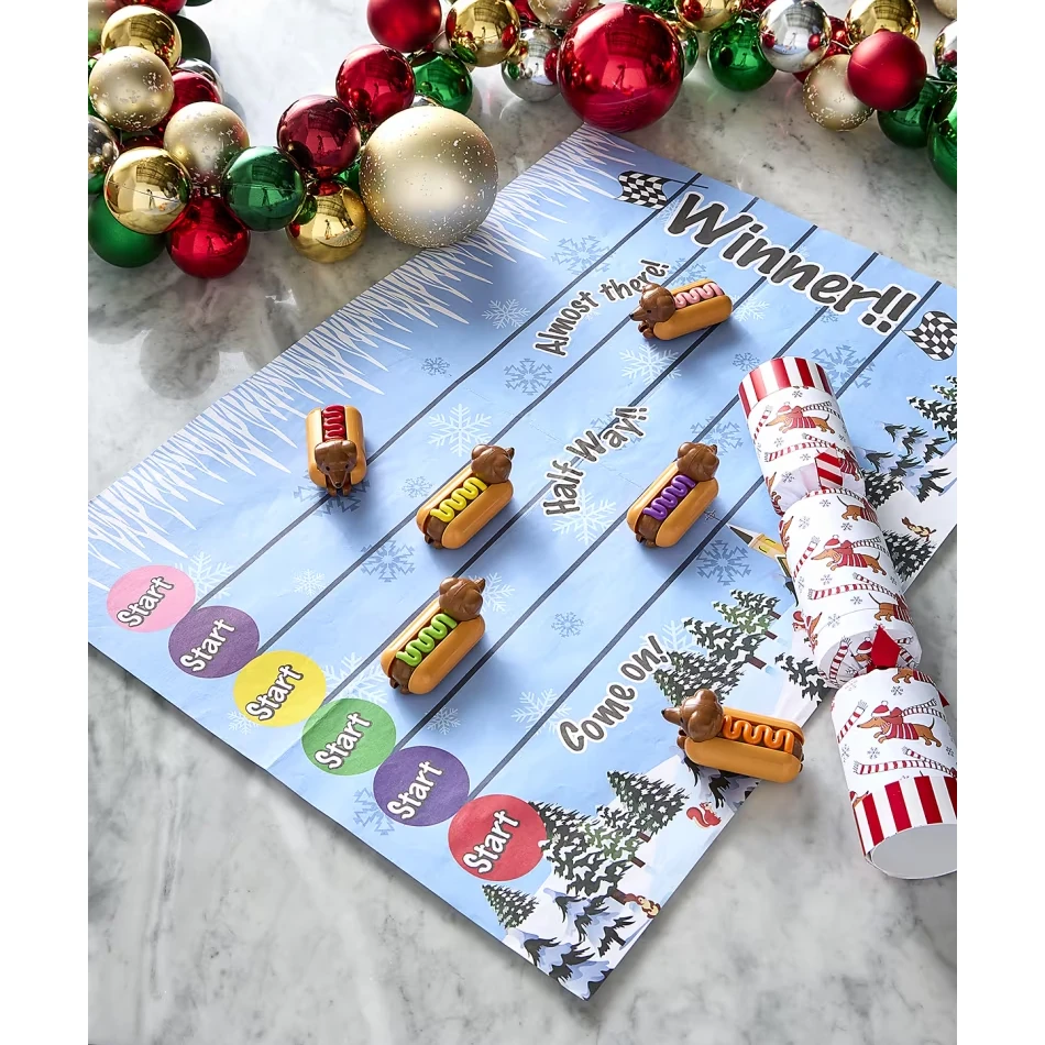 Robin Reed Racing Sausage Dog Crackers Christmas Crackers (Box of 6)