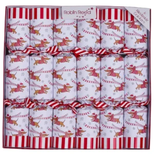 Robin Reed Racing Sausage Dog Crackers Christmas Crackers (Box of 6)