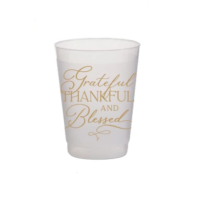 Rosanne Beck Grateful, Thankful, And Blessed Frost Flex Cups - 8 Pack