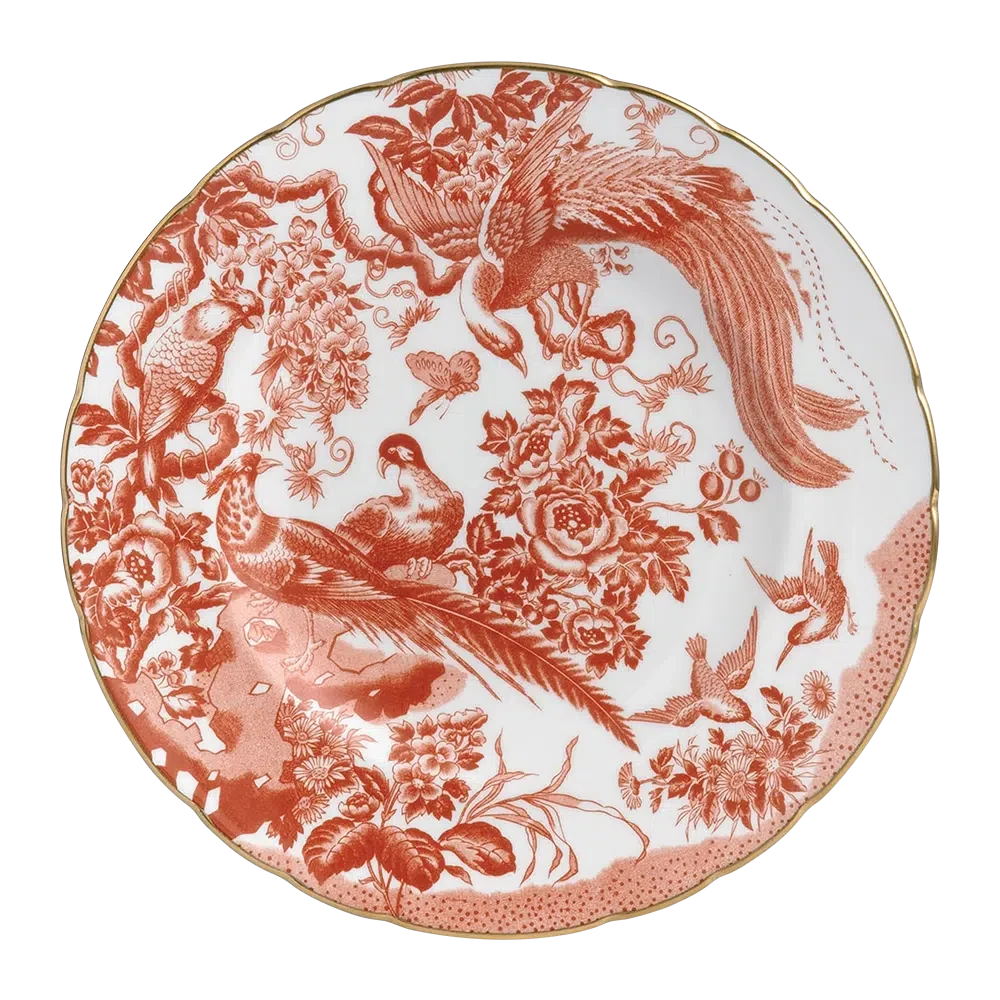 Royal Crown Derby - Aves Red Dinner Plate