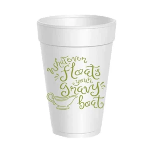 Sassy Cups Floats Your Gravy Boat Styrofoam Cups - 10 Pack