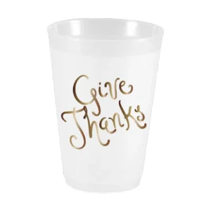 Sassy Cups Give Thanks Swirly Frost Flex Cups - 10 Pack