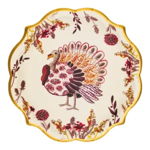 Sophistiplate Amber Harvest Dinner Paper Plates, 8 Pack