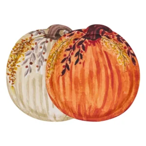 Sophistiplate Amber Harvest Pumpkin Salad Paper Plates, 8 Pack