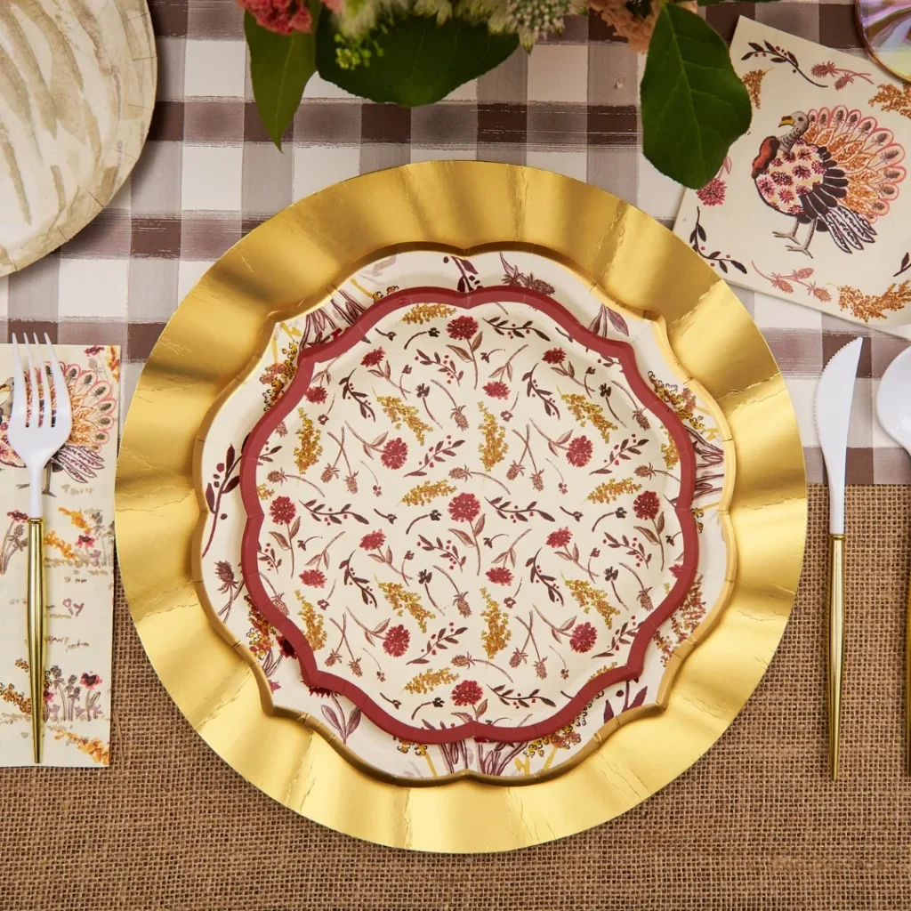 Sophistiplate Amber Harvest Salad Paper Plates, 8 Pack