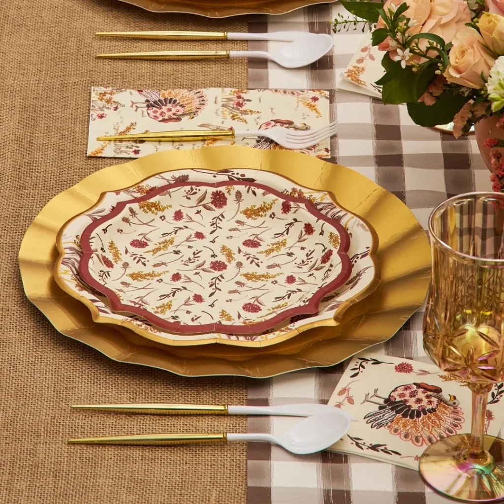 Sophistiplate Amber Harvest Salad Paper Plates, 8 Pack