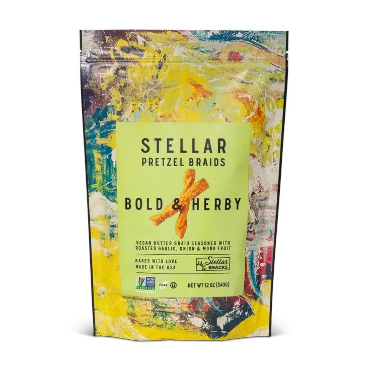 Stellar Snacks Bold & Herby Pretzel Braids, 12 Oz.
