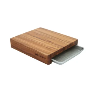 Teakhaus x USA Pan - Prep to Pan Cutting Board with Quarter Sheet Pan