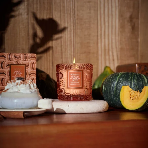Voluspa Spiced Pumpkin Latte Luxe Classic Candle