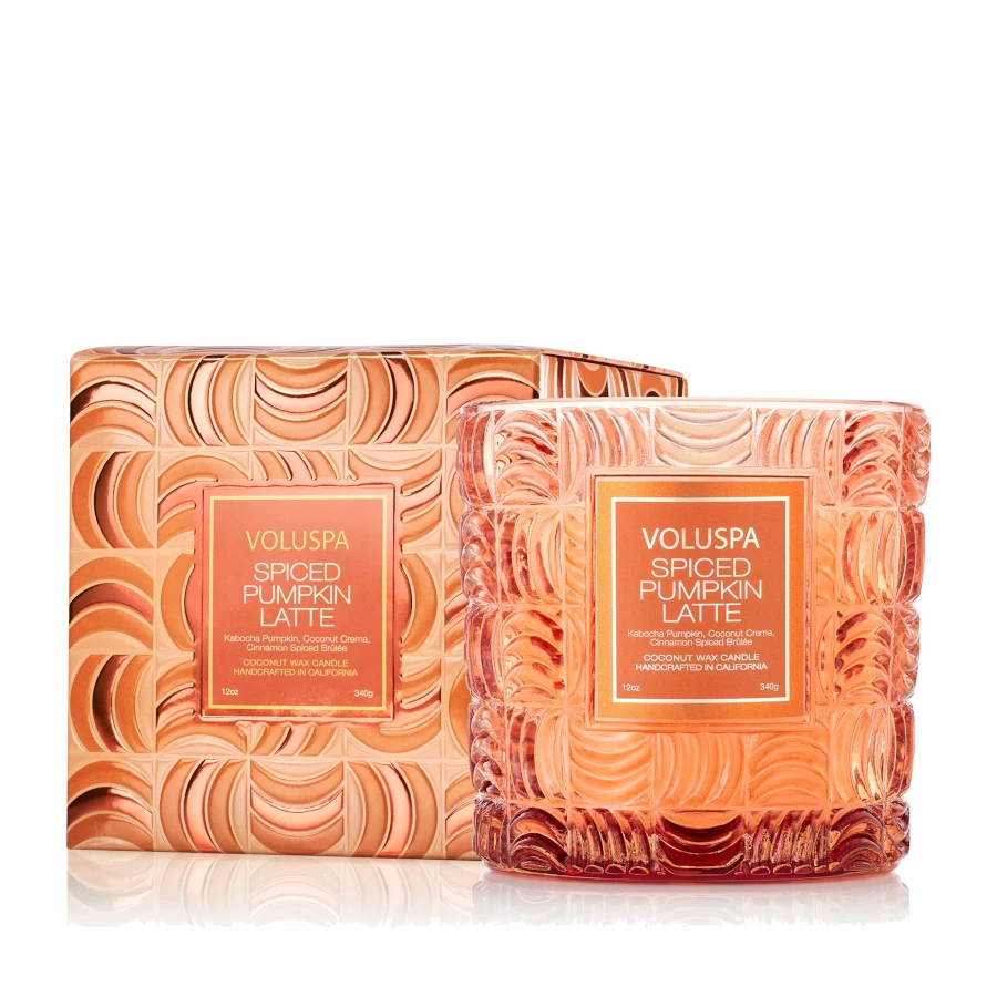Voluspa Spiced Pumpkin Latte Luxe Classic Candle