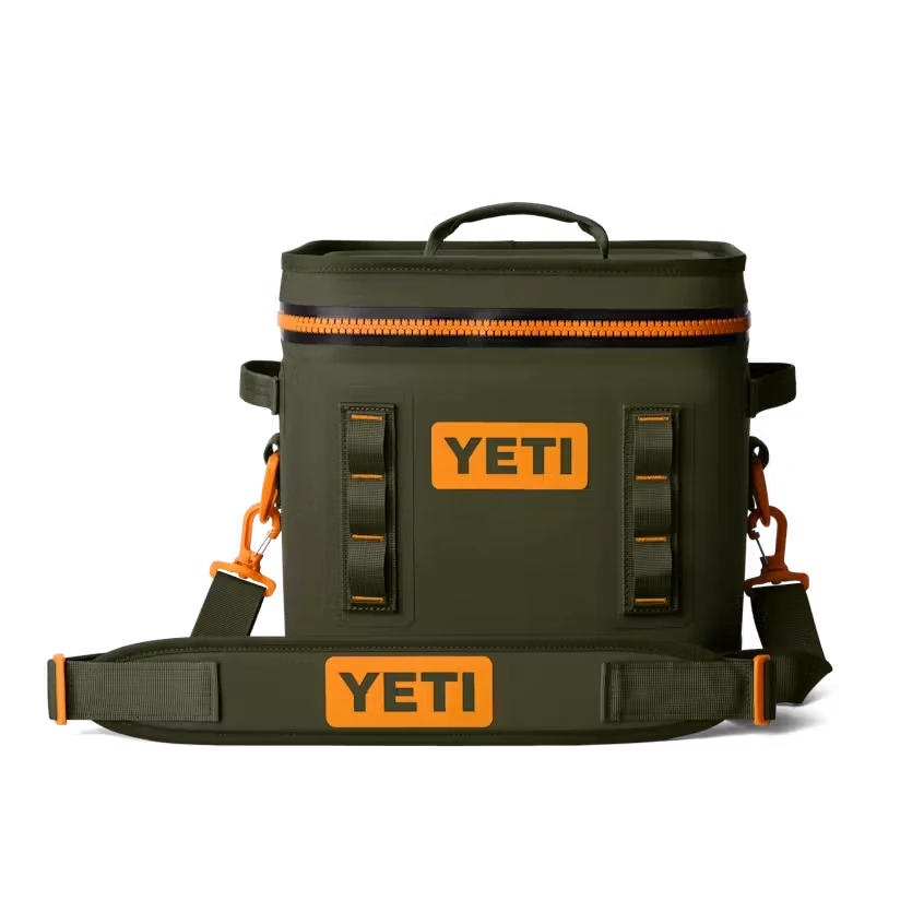 Yeti Hopper Flip 12 Soft Cooler - Olive/King Crab Orange