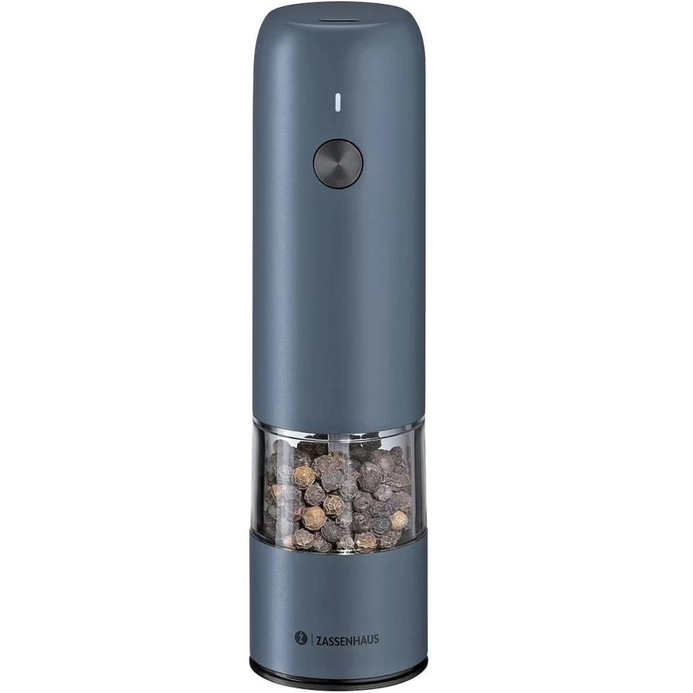 Zassenhaus Koln Rechargeable Salt or Pepper Mill - Blue