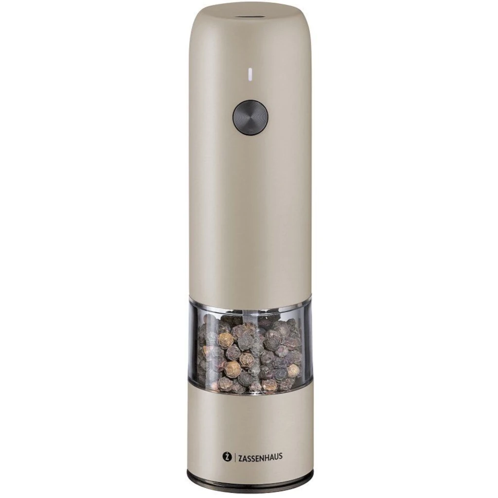Zassenhaus Koln Rechargeable Salt or Pepper Mill - Gray